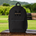 Personalised Elegant Monogram and Name  Printed Backpack<br><div class="desc">Add a touch of elegance to your daily essentials with this personalised monogram and name product. Featuring a refined design and customisable details, it combines sophistication and functionality. Whether for personal use or as a thoughtful gift, this item showcases a stylish monogram and your chosen name, making it uniquely yours....</div>