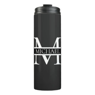 Personalised Elegant Monogram and Name Thermal Tumbler