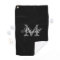 Personalised elegant monogram black golf towel