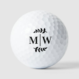 Personalised Elegant Monogram Golf Balls