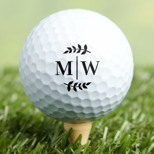 Personalised Elegant Monogram Golf Balls