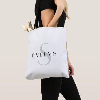 Personalised Elegant Monogram Tote Bag