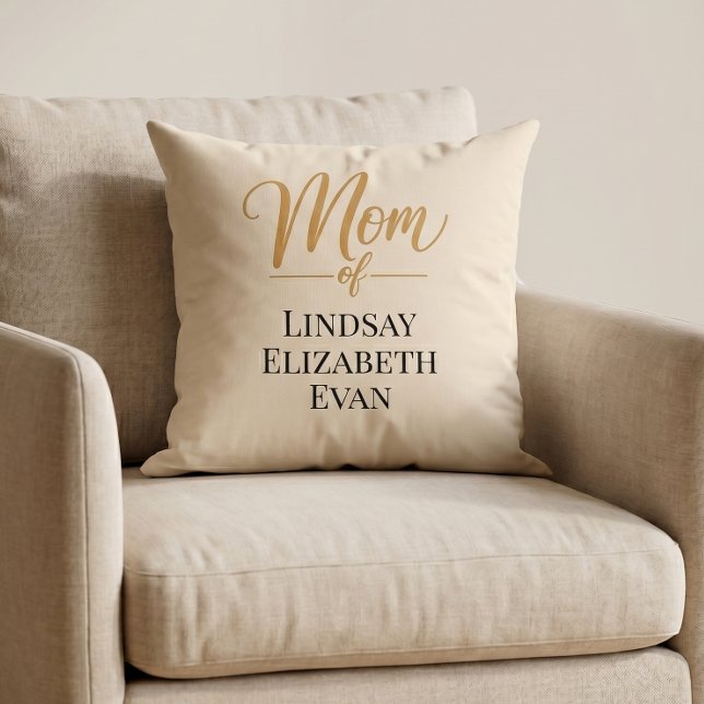 Personalised Elegant Mum Cushion (Creator Uploaded)