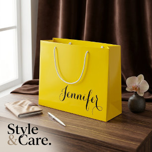 Personalised Elegant Name Printed Large Gift Bag