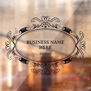 Personalised Elegant Oval Frame Business Door