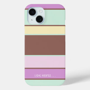 Personalised Elegant Pastel Stripes iPhone 15 Case