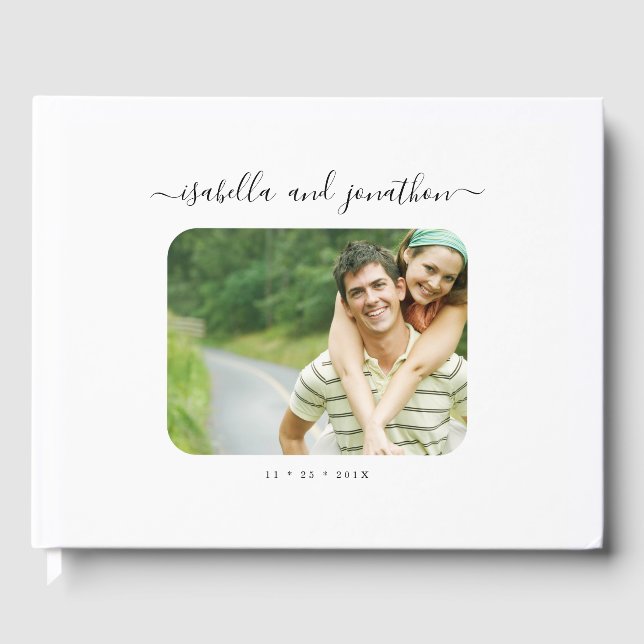 Personalised Elegant Photo Guest Book (Front)