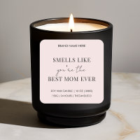 Personalised Elegant Pink Best Mum Ever Candle