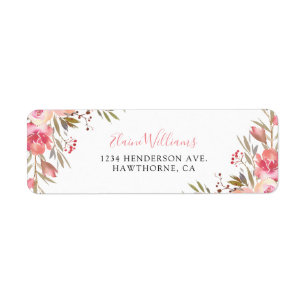 Personalised Elegant Pink Floral
