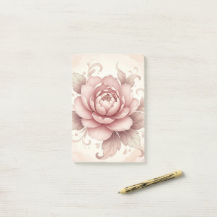 Personalised Elegant Pink Floral Post-it® Notes