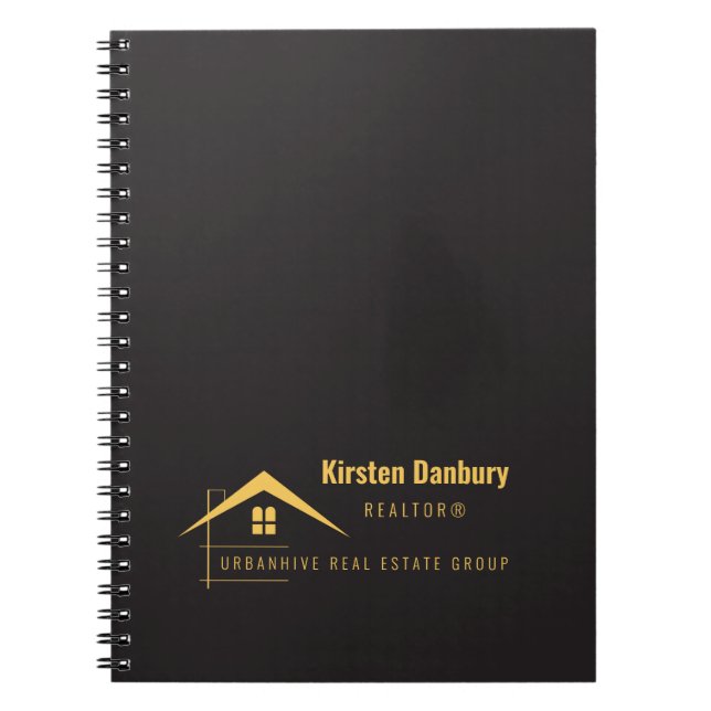 Personalised Elegant Professional Real Estate  Notebook (Front)