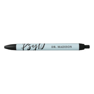 Personalised Elegant PsyD Doctor of Psychology Black Ink Pen