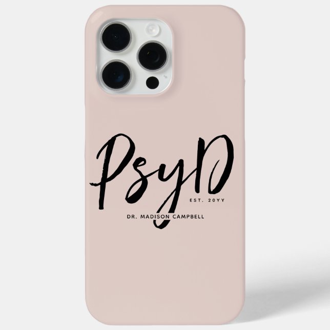 Personalised Elegant PsyD Doctor of Psychology Case-Mate iPhone Case (Back)