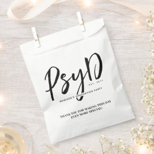 Personalised Elegant PsyD Doctor of Psychology Favour Bags
