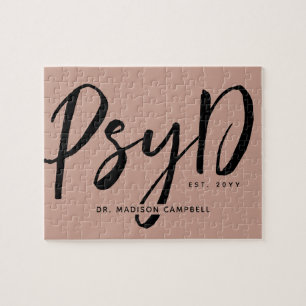 Personalised Elegant PsyD Doctor of Psychology Jigsaw Puzzle