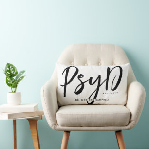 Personalised Elegant PsyD Doctor of Psychology Lumbar Cushion