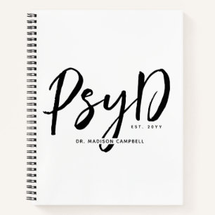 Personalised Elegant PsyD Doctor of Psychology Notebook