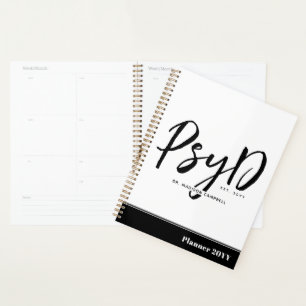 Personalised Elegant PsyD Doctor of Psychology Planner