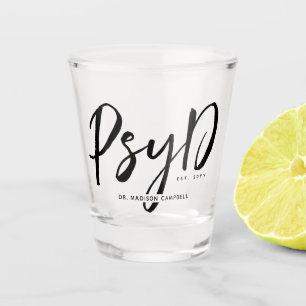 Personalised Elegant PsyD Doctor of Psychology Shot Glass