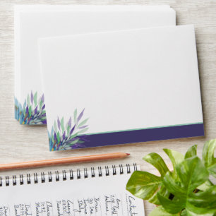 Personalised Elegant Purple Boho Floral Wedding Envelope