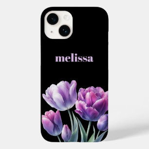 Personalised Elegant purple Monogram Case-Mate iPhone 14 Case