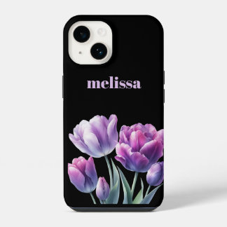 Personalised Elegant purple Monogram iPhone 14 Case