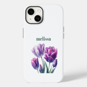Personalised Elegant purple Monogram iPhone 14 Case