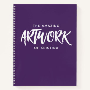 Personalised Elegant Purple Sketchbook Notebook