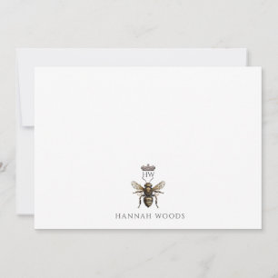 Personalised Elegant Queen Bee Crown Logo  Card