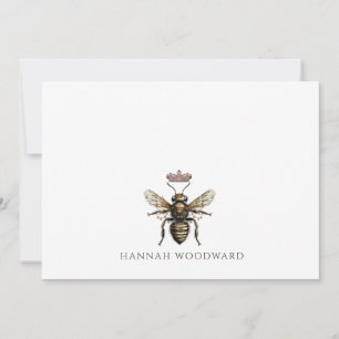 Personalised Elegant Queen Bee Crown Logo  Card