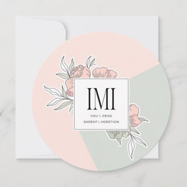 Personalised Elegant Rustic Modern Wedding Invitat Invitation (Front)