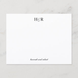 Personalised Elegant Script Ampersand Monogram Card