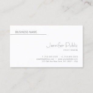 Personalised Elegant Simple Design Modern Template Business Card