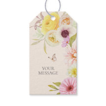 Personalised Elegant Spring Flowers Gift Tag