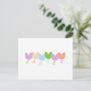 Personalised Elegant Spring Tulips, Easter Holiday Postcard