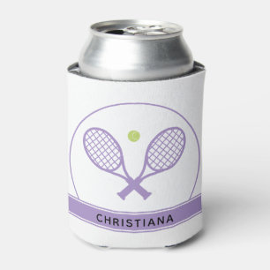 Personalised Elegant Tennis Racket and Ball Cute Can Cooler