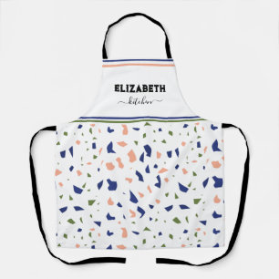 Personalised Elegant Terrazzo Apron