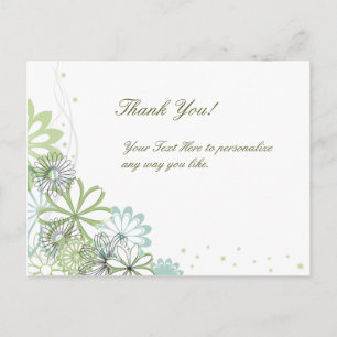 Personalised Elegant Thank You Postcard