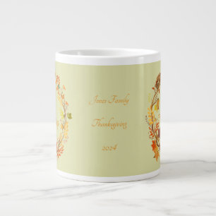 Personalised Elegant Thanksgiving Entertaining Large Coffee Mug