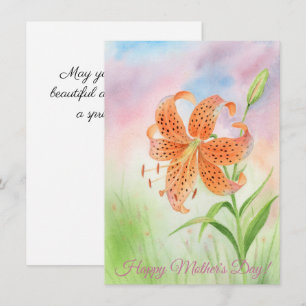 Personalised Elegant Tiger Lily Announcement