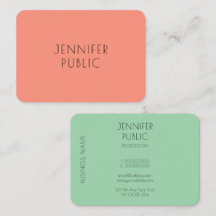 Personalised Elegant Trend Colours Modern Simple Business Card
