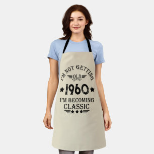 Personalised elegant vintage 65th birthday gift apron