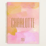 Personalised Elegant Watercolor Blush Undated Pink Planner<br><div class="desc">Stay organised in style with this elegant watercolor planner in soft blush, gold, and pink hues. The delicate, artistic background adds a touch of sophistication, making it perfect for students, professionals, and creatives who love chic, modern stationery. This undated planner allows you to start anytime, making it ideal for goal...</div>