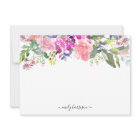 Personalised Elegant Watercolor Floral Note Card