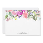 Personalised Elegant Watercolor Floral Note Card