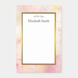 Personalised Elegant Watercolor Post-it Notes