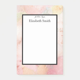 Personalised Elegant Watercolor Post-it Notes