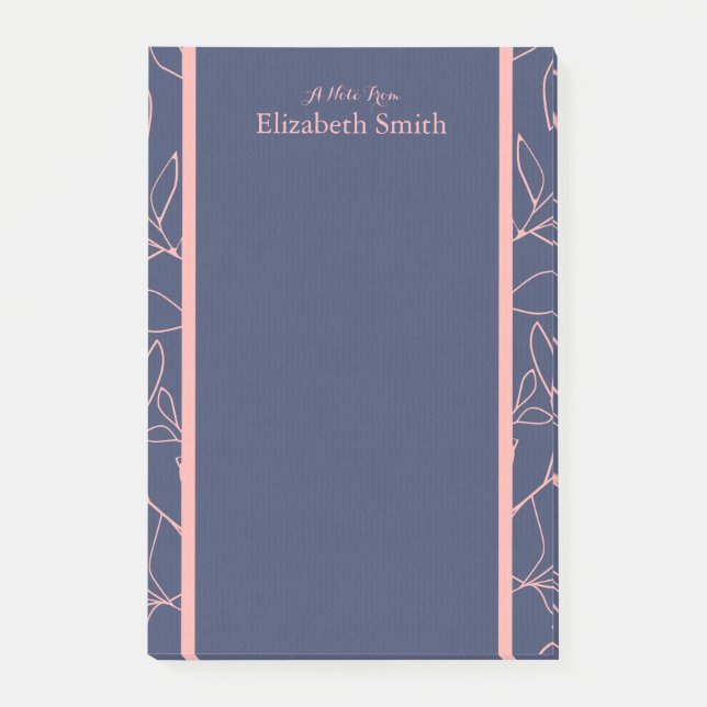 Personalised Elegant Watercolor Post-it Notes (Front)