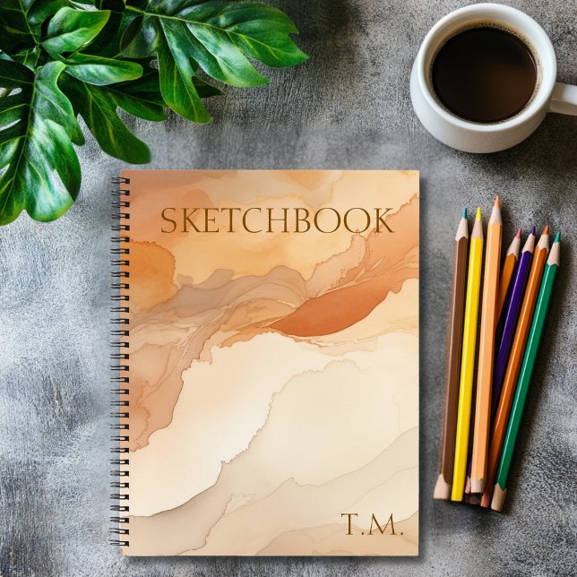 Personalised Elegant Watercolor Sketchbook Notebook (Creator Uploaded)