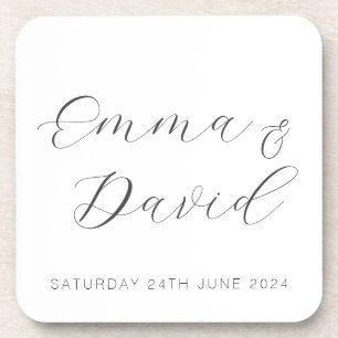 Personalised Elegant Wedding Coaster